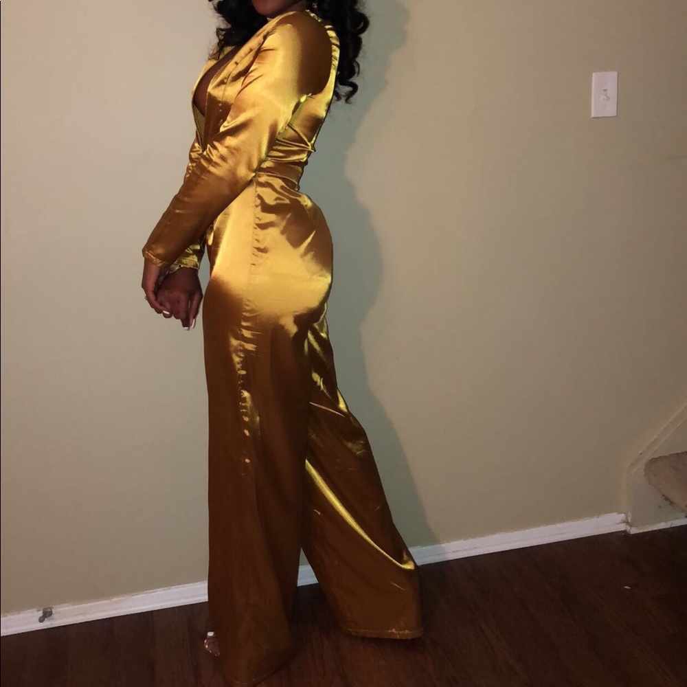 Mustard Satin Jumpsuit